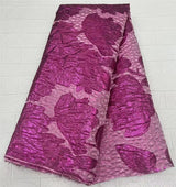 New Fuchsia Pink African Brocade Jacquard Fabric