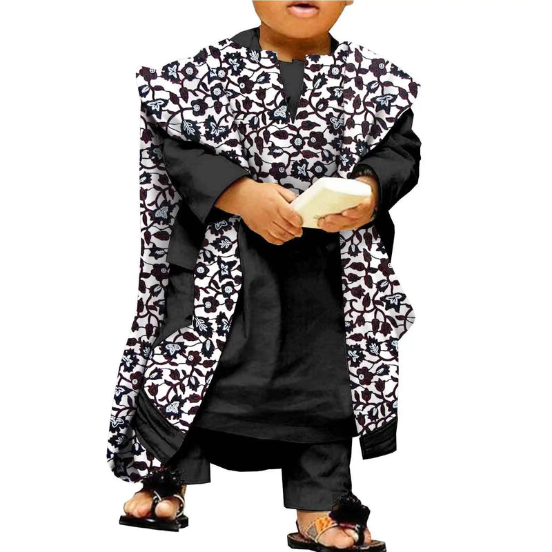 Kids Abaya Bazin Riche Shirt and Pants