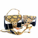 New Arrival African Wedding Shoes and Bag Set