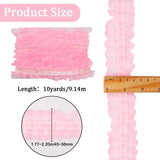 New Pink Double-Layer Pleated Chiffon Lace