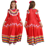 Kids Mexican Style Costume Traditional Jalisco Dresses