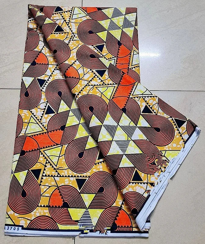 100% Cotton Ankara Wax Block Prints Batik Dutch High Quality Fabric