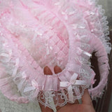 5CM Wide New Pink Embroidery 3D Flower Lace