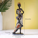 New Resin Vintage African Crafts Ornament Black Women Art