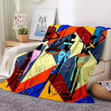 Cartoon Africa Custom Painting Art Soft Flannel Blanket