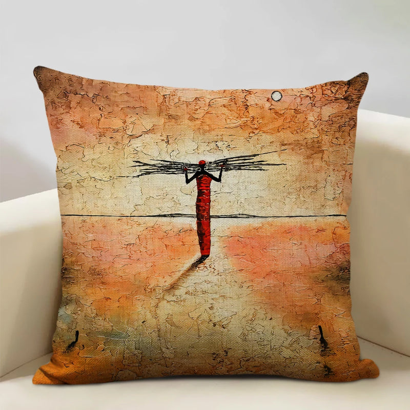 New Portrait Oil Painting Cushion Cover