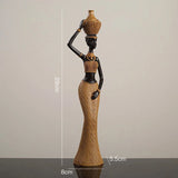 Woman Figurines Black Ornament Tabletop Decorative