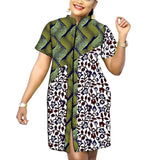 African Fashion Stand Collar Dress