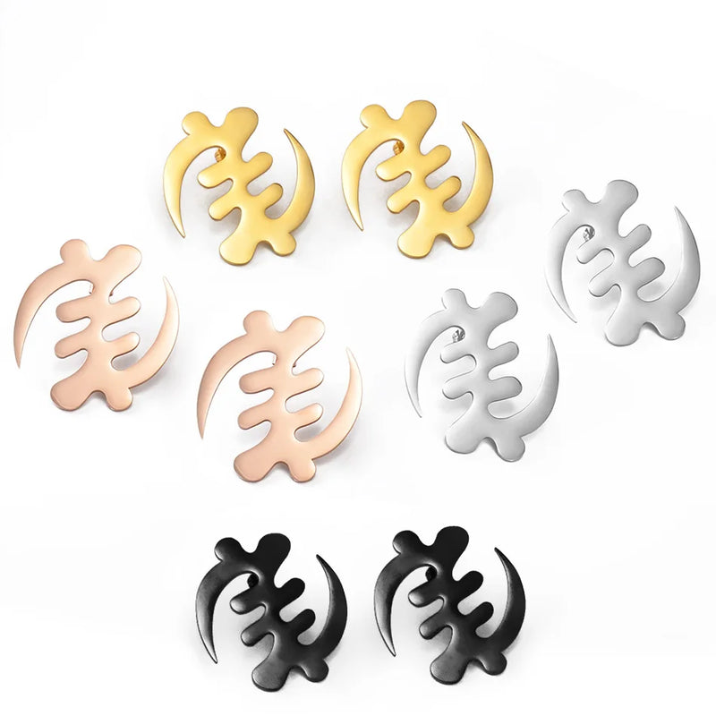 Adinkra Gye Nyame Hyperbole Stud Earrings