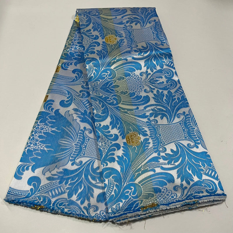 High Quality 3D Damask Embroidery Headtie Fabric