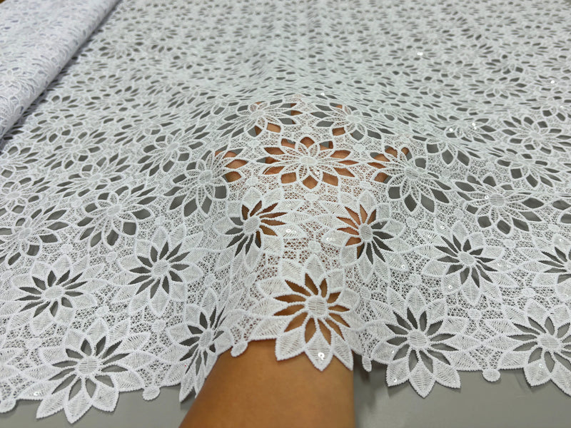 Newest African Water Soluble Lace Fabric