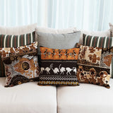 1Pc/4Pc African Style Animal Print Throw Pillowcase African Women Indigenous Female Dancer Pillowcase Home Sofa Cushion Cover