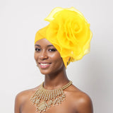 New Exaggerated Large Flower Turban Cap