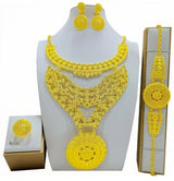 High Quality 24k Gold Plated Dubai Jewelry Set