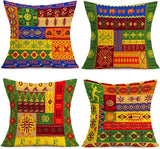 Tribal Ethnic Pattern Decoration Cushion Cover Retro Furnishings Sofa Decoration Pillow Cover Linen Square