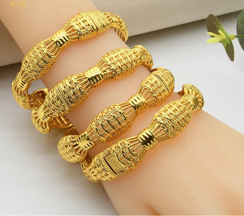 African Bangles 24K Gold Color Dubai Bracelet