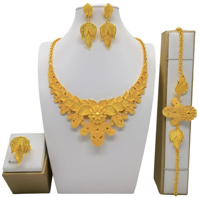 New Fashion Dubai Flower Design Luxury Jewelry