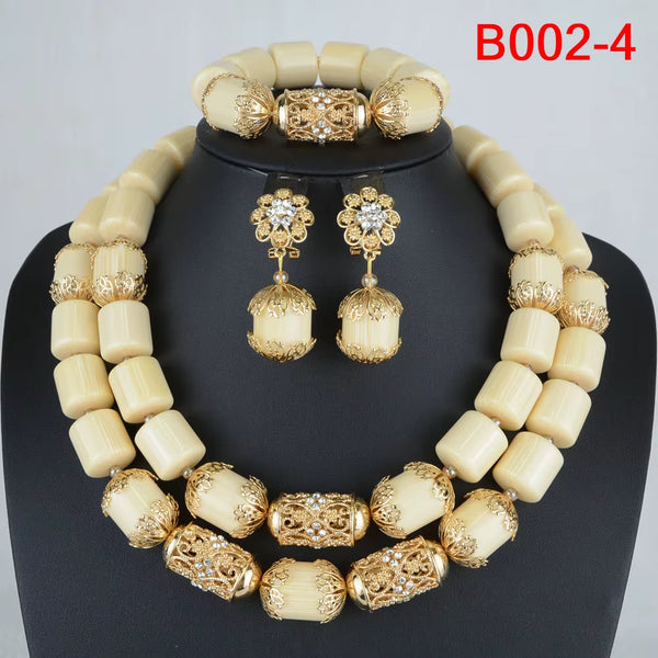 African Beads Jewelry Set Artificial Coral Jewelry Set Nigerian Wedding Jewellery Sets