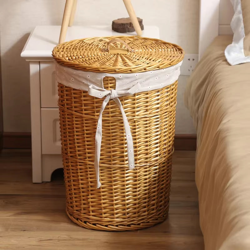 Dirty Hamper Rattan Storage Basket Dirty Clothes Storage