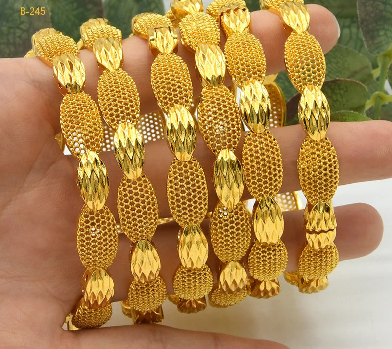 African Bangles 24K Gold Color Dubai Bracelet