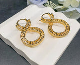 Original Vintage Dubai Gold Plated Hoop Earrings