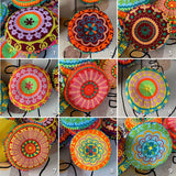 Bohemian Moroccan Ethnic Embroidery Thicken Cushion Floor Mat Bay Window Mat with Core Sofa Pillow Seat Cushion Pouf Yoga Futon