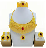 High Quality 24k Gold Plated Dubai Jewelry Set