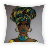 Colourful Dancing African Girl Luxury Throw Pillow Case Cushion Cover Home Living Room Decorative Pillows for Sofa Bed Car 45*45