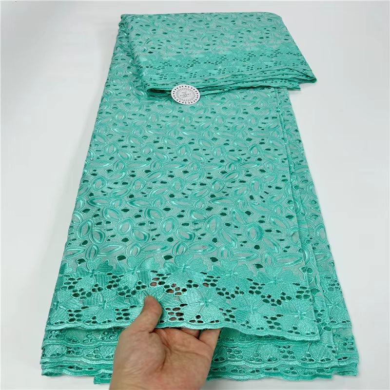 5 Yard Swiss Dry Lace Fabric  Dubai African 100% Cotton