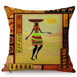 Modern Abstract Cartoon African Exotic Pattern Living Room Decoration Throw Pillow Case Cotton Linen Sofa Cushion Cover