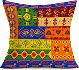 Tribal Ethnic Pattern Decoration Cushion Cover Retro Furnishings Sofa Decoration Pillow Cover Linen Square