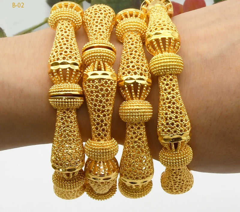 African Bangles 24K Gold Color Dubai Bracelet