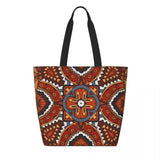 African Mud Cloth Bogolan Design Shopping Bag