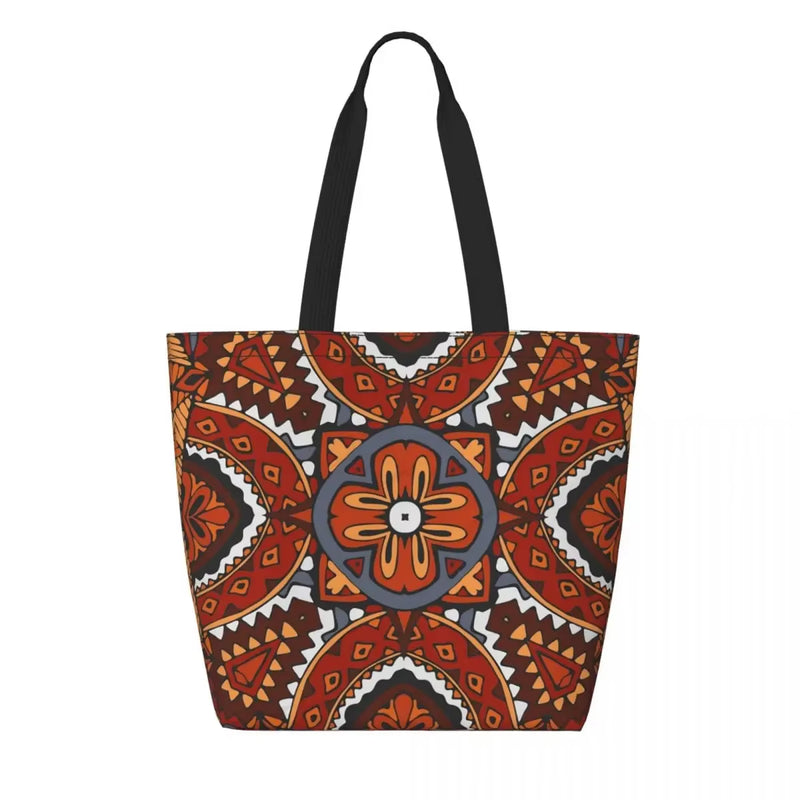 African Mud Cloth Bogolan Design Shopping Bag