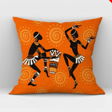 African Women Print Cushion Cover Ethnic Style Decorative Pillowcase, Throw Pillow Cover for Home Sofa Decor