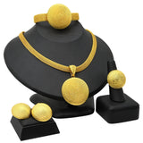 Womens Ethiopian Gold Color Jewelry Set