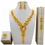 High Quality 24k Gold Plated Dubai Jewelry Set