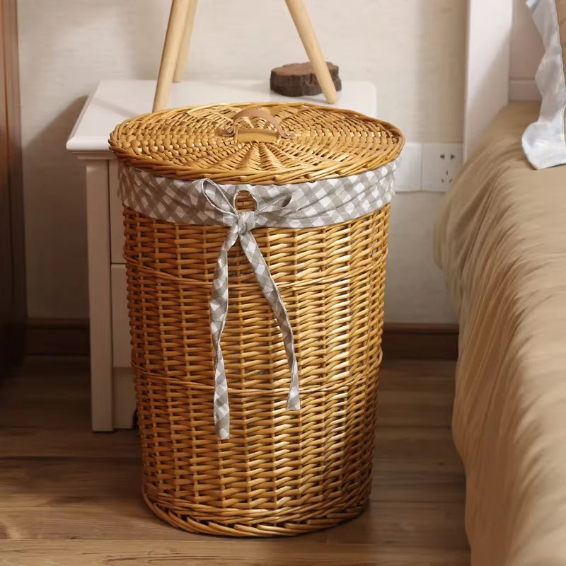 Dirty Hamper Rattan Storage Basket Dirty Clothes Storage