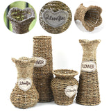 Flower Vase Decoration Home Weave Flower Pot Flower Basket Rattan Vases for Flowers