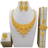 High Quality 24k Gold Plated Dubai Jewelry Set