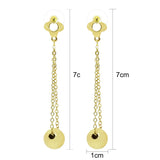 African 24k Gold Color Tassel Drop Earring