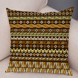 Retro National Style Geometric Lines Deer Printing Pattern Decorative Pillow Sleeve Sleeve Bed Car Rocking Chair Pillow Sleeve