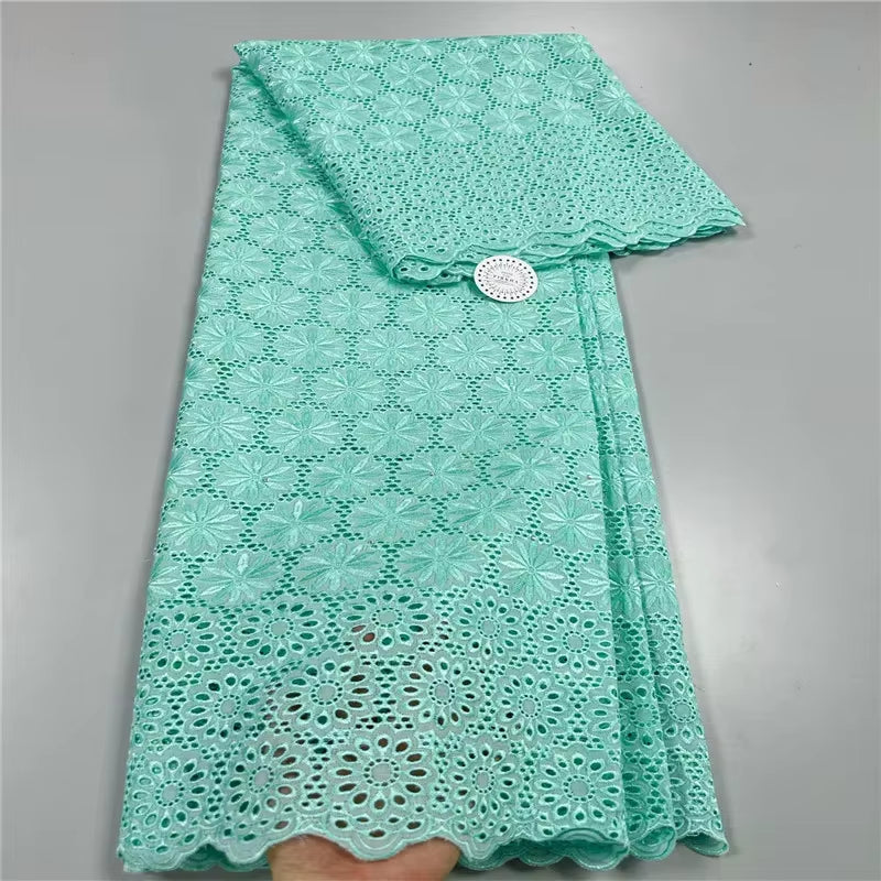 5 Yard Swiss Dry Lace Fabric  Dubai African 100% Cotton