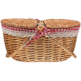 African Market Basket with Handles and Lid Wicker Woven Basket Rustic Storage Basket Bread Food Storage Basket Rattan 2024 New