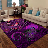 Aboriginal Turtles Australia Indigenous Painting Art Rug Printed Non-Slip Mat Dining Room Living Room Soft Bedroom Carpet