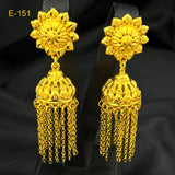 African 24k Gold Color Tassel Drop Earring