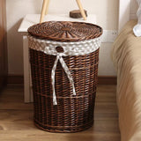 Dirty Hamper Rattan Storage Basket Dirty Clothes Storage